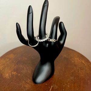 Set of 3 silver Free People rings